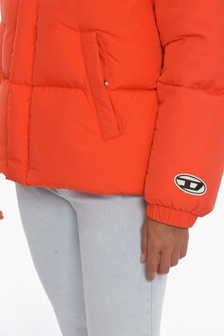 Solid Color UNISEX W-ROLF-NW Down Jacket with Removable Hood