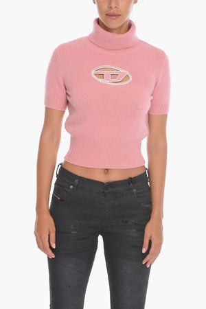 Turtle-neck M-ARGARET Cropped Sweater with Cut-Out Detail