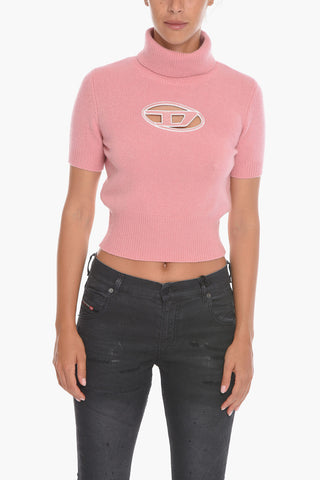 Turtle-neck M-ARGARET Cropped Sweater with Cut-Out Detail
