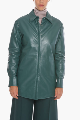 Overshirt in Pelle Imbottita