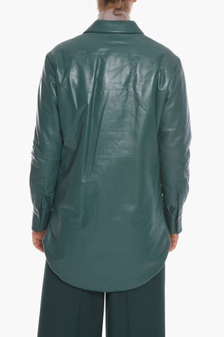 Overshirt in Pelle Imbottita