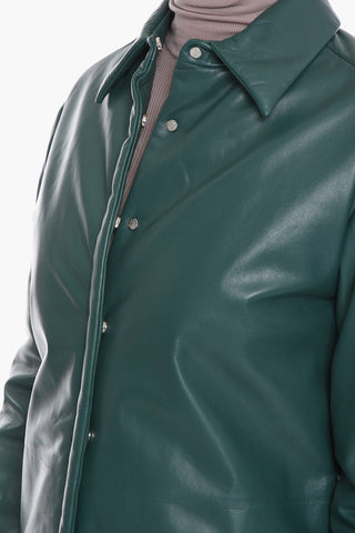 Overshirt in Pelle Imbottita