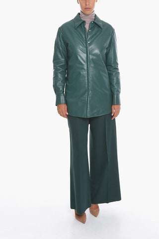 Overshirt in Pelle Imbottita