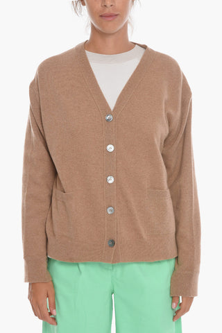 Cashmere CAMILLE Cardigan with Double Patch Pocket
