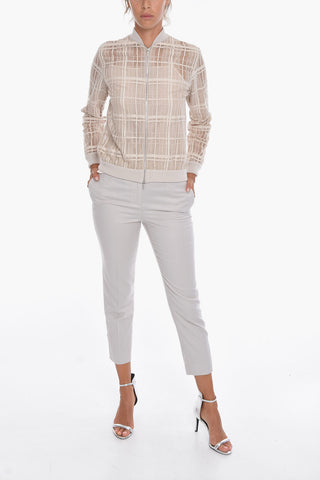 Meshed-cotton Zip-up Sweatshirt