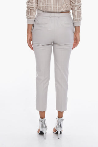 Merino-wool ASSISI Tailored Pants with Ankle Slits