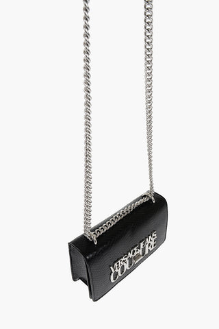 JEANS COUTURE Python Effect Faux Leather Crossbody Bag with Turn Lock Closure
