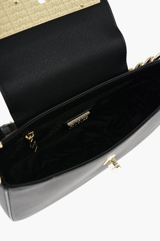 JEANS COUTURE Borsa a Spalla in Ecopelle con Catena Dorata
