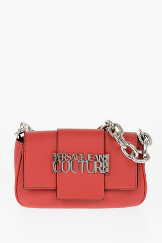 JEANS COUTURE Borsa a Tracolla in Ecopelle Martellata con Catena Argentata 