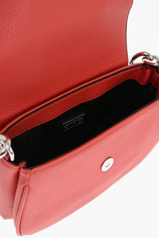 JEANS COUTURE Borsa a Tracolla in Ecopelle Martellata con Catena Argentata 