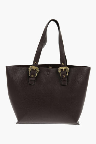JEANS COUTURE Borsa Tote in Ecopelle Martellata con Fibbie Dorate