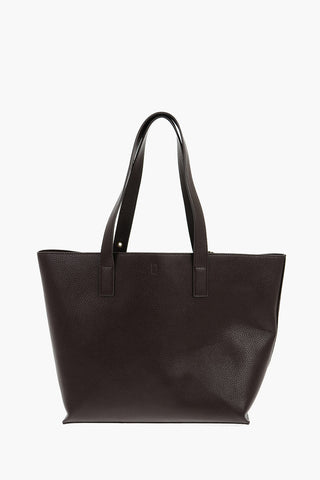 JEANS COUTURE Borsa Tote in Ecopelle Martellata con Fibbie Dorate