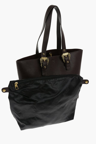 JEANS COUTURE Borsa Tote in Ecopelle Martellata con Fibbie Dorate
