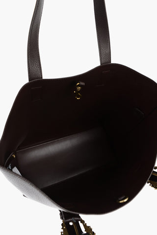 JEANS COUTURE Borsa Tote in Ecopelle Martellata con Fibbie Dorate