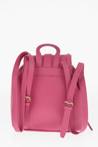 JEANS COUTURE Textured Faux Leather Backpack with Baroque Buckle