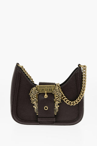 JEANS COUTURE Borsa Hobo in Ecopelle Martellata con Catena Dorata