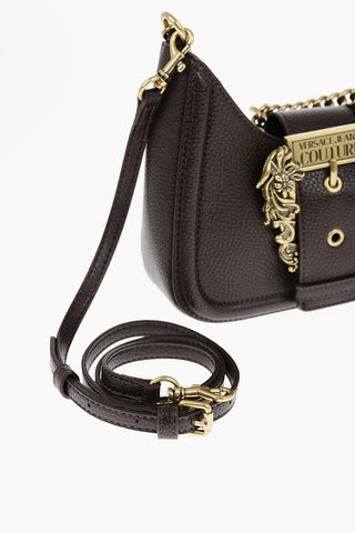 JEANS COUTURE Borsa Hobo in Ecopelle Martellata con Catena Dorata
