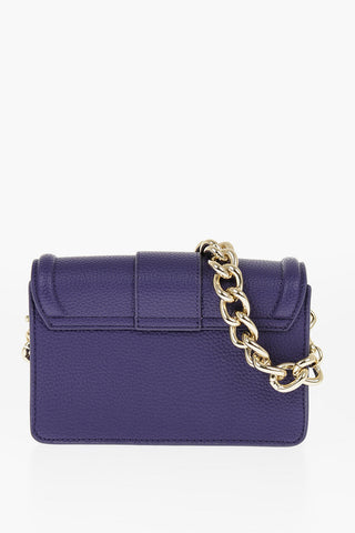 JEANS COUTURE Borsa a Tracolla in Ecopelle Martellata con Maxi Fibbia Dorata
