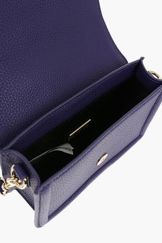 JEANS COUTURE Textured Faux Leather Crossbody Bag with Maxi Golden Buckle