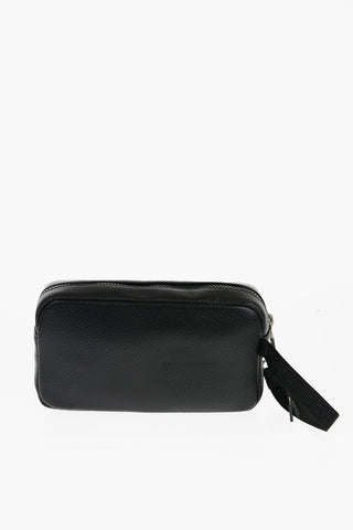 JEANS COUTURE Necessaire in Ecopelle con Logo Argentato