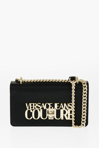 LOVE Borsa a Tracolla in Ecopelle con Logo Dorato e Chiusura Turn Lock