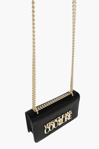 LOVE Borsa a Tracolla in Ecopelle con Logo Dorato e Chiusura Turn Lock