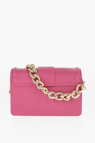 JEANS COUTURE Borsa a Tracolla in Ecopelle Martellata con Maxi Fibbia Dorata