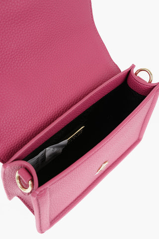 JEANS COUTURE Borsa a Tracolla in Ecopelle Martellata con Maxi Fibbia Dorata