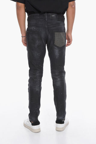 Studded Pocket SKATER FIT Denims 16cm