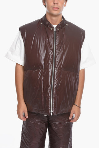 Piumino Puffer in Nylon con Cappuccio Removibile