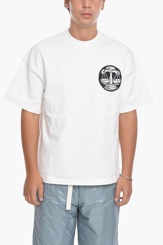 ASTROLOGY Crewneck T-shirt with Zodiac Patch