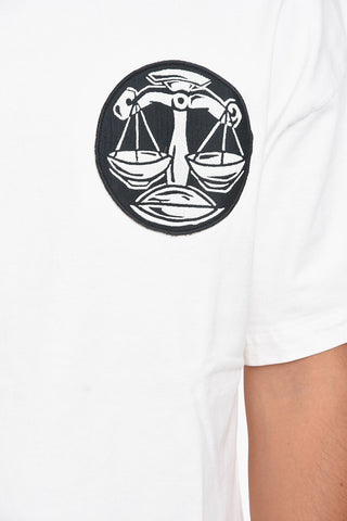 ASTROLOGY Crewneck T-shirt with Zodiac Patch