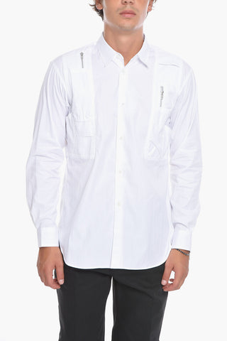 SHIRT Cotton-poplin Shirt with Multi Breast-pocket