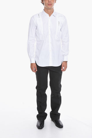 SHIRT Cotton-poplin Shirt with Multi Breast-pocket