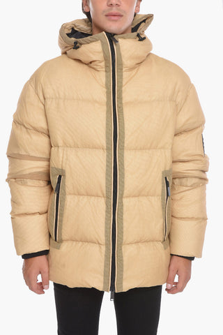 Padded Jacket with Hood and Drawstring