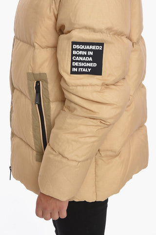 Padded Jacket with Hood and Drawstring