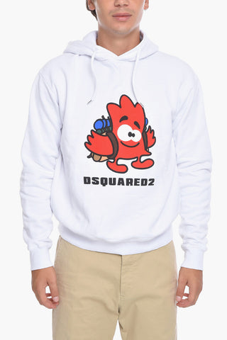 Printed Brushed Cotton Hoodie