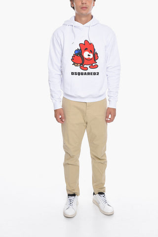 Printed Brushed Cotton Hoodie