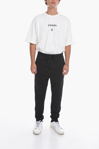 Joggers SHAY in Cotone Felpato con Polsini