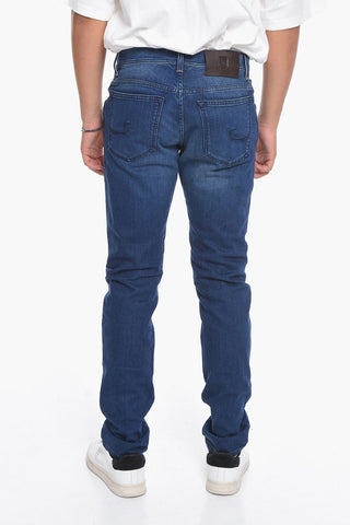 ID Stretch Denim Jeans with Embroidered Logo 17cm