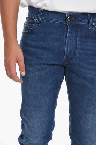 ID Stretch Denim Jeans with Embroidered Logo 17cm