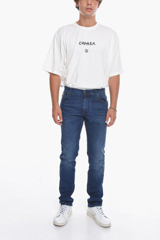 ID Stretch Denim Jeans with Embroidered Logo 17cm