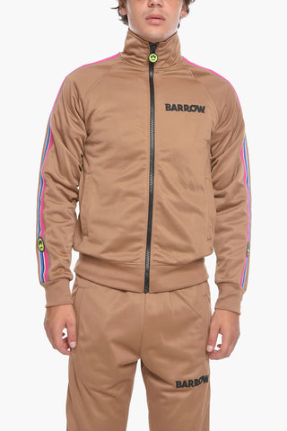 Felpa UNISEX Con Bande Laterali a Contrasto e Logo in Rilievo
