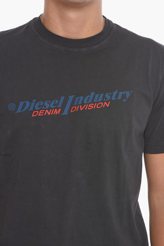 T-shirt DIEGOR con Logo in Rilievo