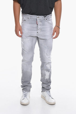 Distressed COOL GUY FIT Denims with Sketch Design 17cm