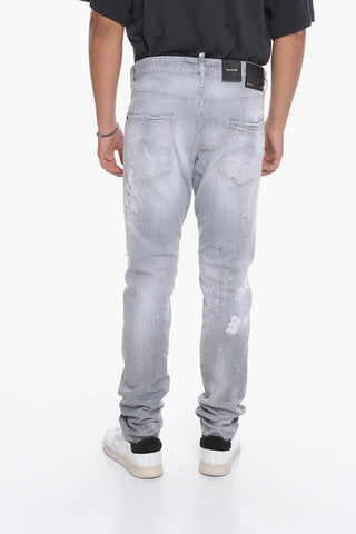 Distressed COOL GUY FIT Denims with Sketch Design 17cm