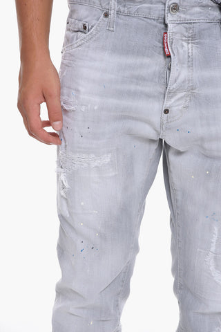Distressed COOL GUY FIT Denims with Sketch Design 17cm
