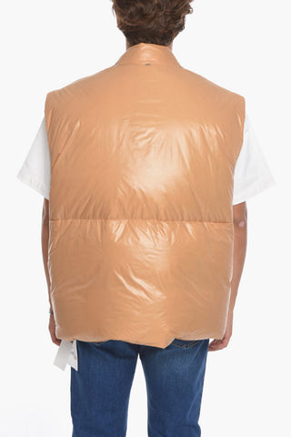 Piumino Puffer in Nylon con Cappuccio Removibile