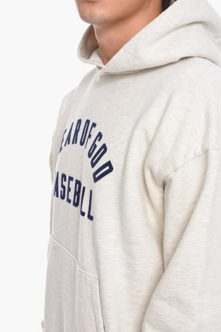 Fleeced-Cotton Hoodie with Velour Details