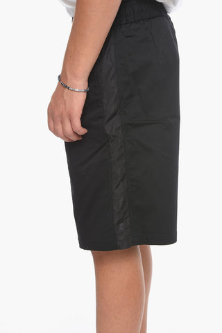 shorts in cotone stretch con coulisse in vita